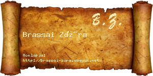 Brassai Zóra névjegykártya